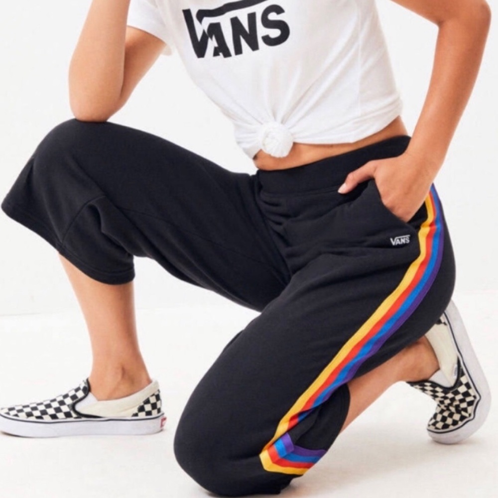 NWT Vans Rainee Striped Crop Pant (M) - Picture 4 of 11